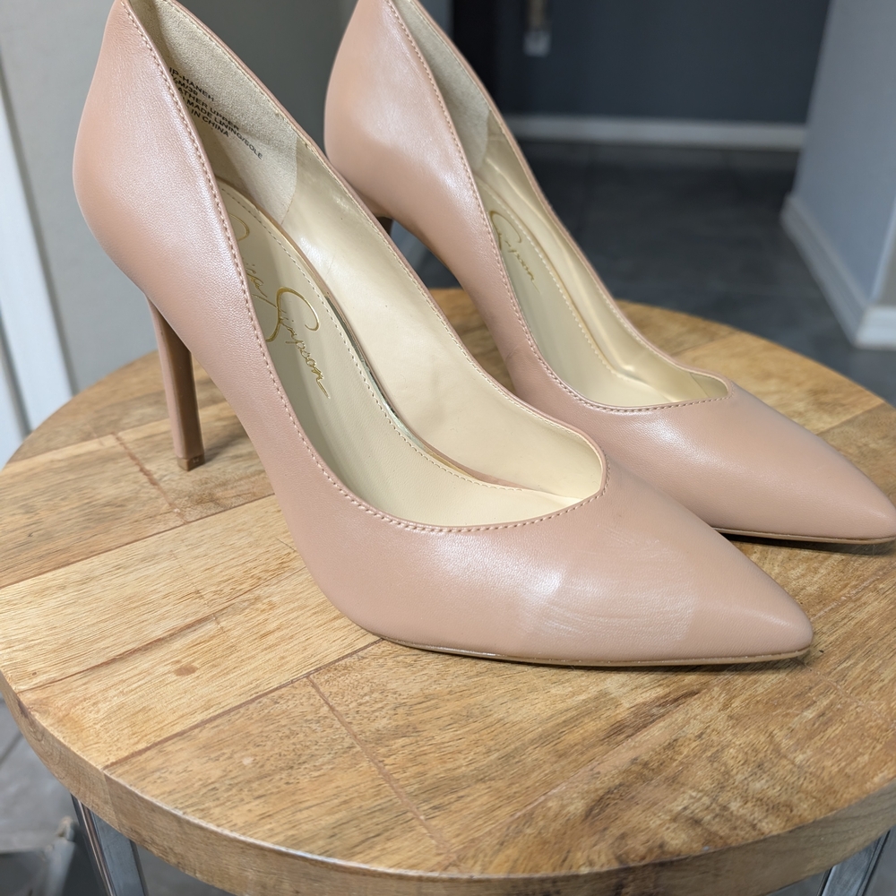 Jessica Simpson Blush Nude Pointed-Toe Stiletto Pumps